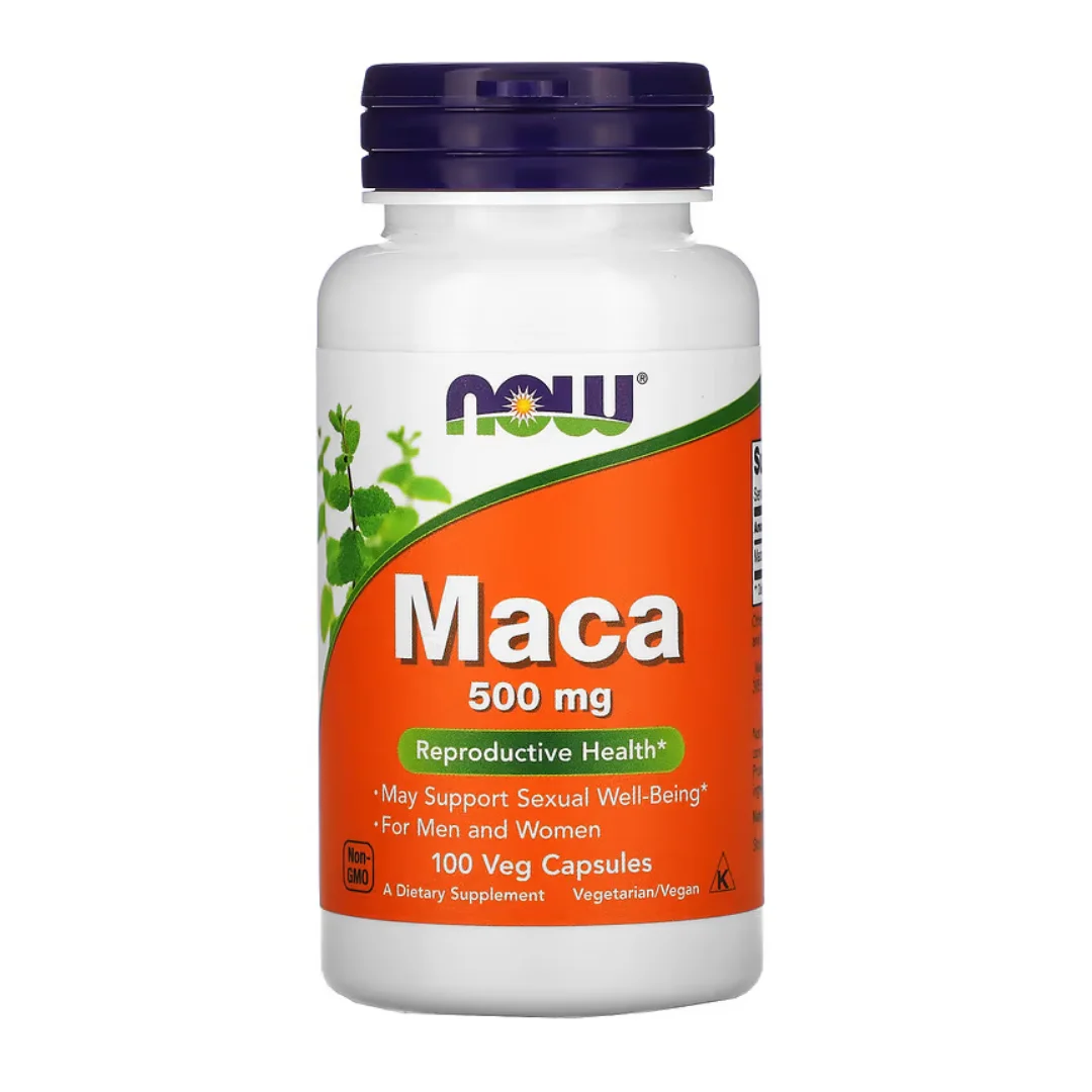 Maca, 500 mg, 100 capsule vegetale, Now Foods