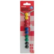 Magneti pentru table Office Products, 15 mm, 10 bucati/set, culori asortate