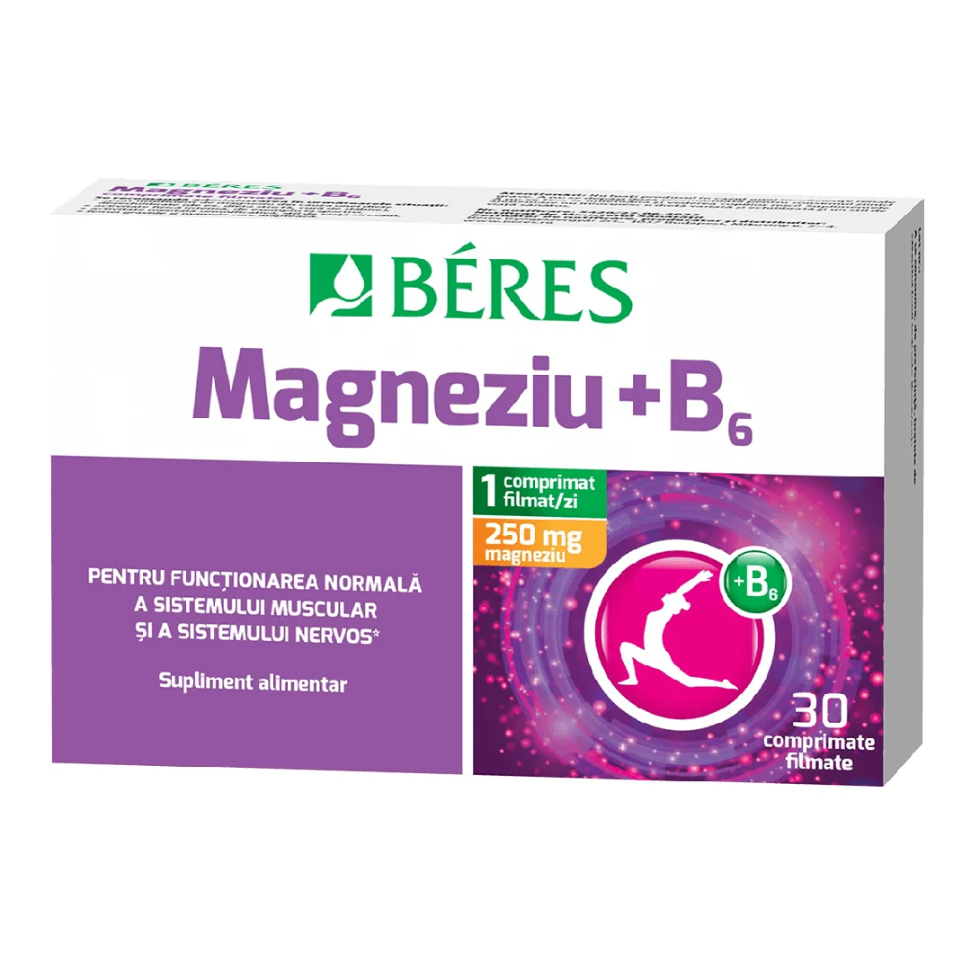 Magneziu + B6, 30 tablete, Beres