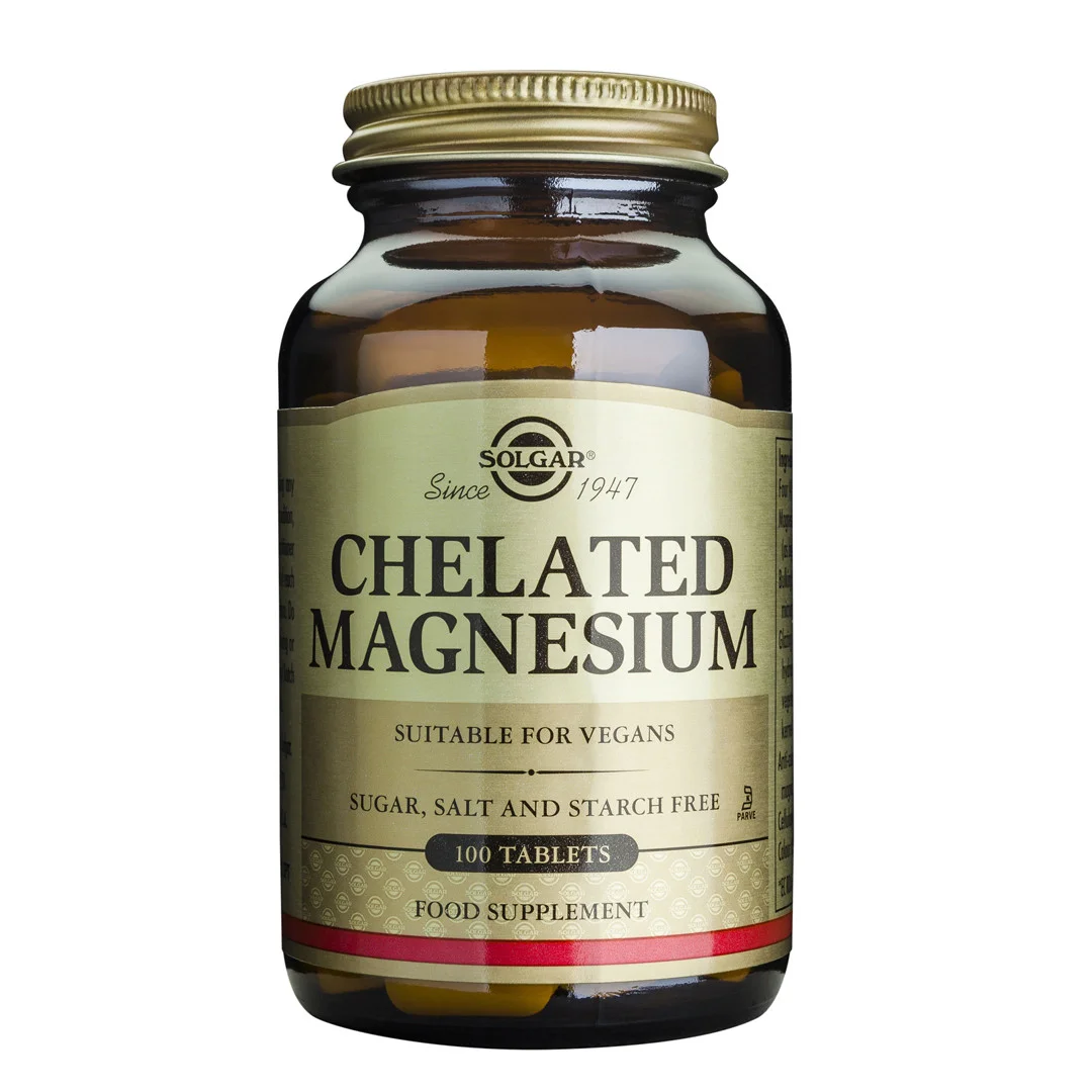 Magneziu Chelat 100mg, 100 tablete, Solgar