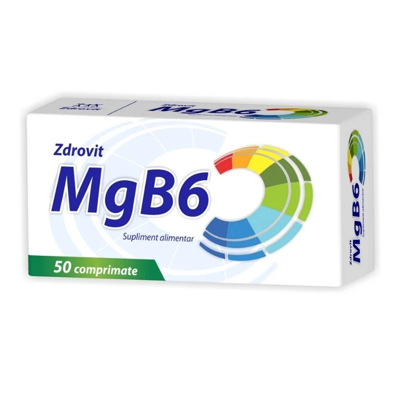 Magneziu + Vitamina B6, 50 comprimate, Zdrovit
