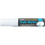 Marker cu creta ARTLINE, pentru table de scris, varf 12. 0mm - alb