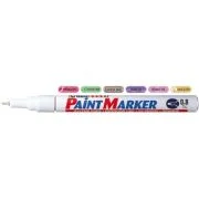 Marker cu vopsea ARTLINE 444XF, corp metalic, varf rotund 0.8mm - alb