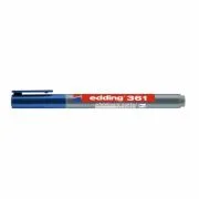 Marker Edding 361 pentru tabla, corp plastic, varf 1mm, albastru