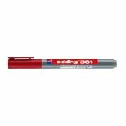 Marker Edding 361 pentru tabla, corp plastic, varf 1mm, rosu