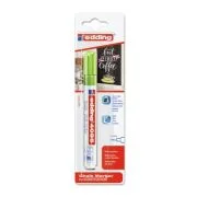 Marker Edding 4095 cu creta lichida, varf 2-3 mm, verde, blister
