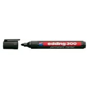 Marker permanent Edding 300, corp plastic, varf rotund, 1. 5-3 mm, negru