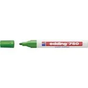 Marker permanent Edding 750, cu vopsea, corp metalic, varf rotund, 2-4 mm, verde