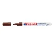 Marker permanent Edding 751 cu vopsea, corp metalic, varf rotund, 1-2 mm, maro