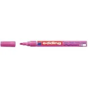 Marker permanent Edding 751 cu vopsea, corp metalic, varf rotund, 1-2 mm, roz