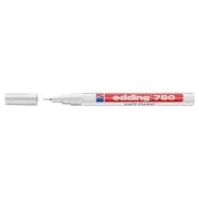 Marker permanent Edding 780, cu vopsea, corp aluminiu, varf rotund, 0. 8 mm, argintiu