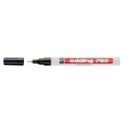Marker permanent Edding 780, cu vopsea, corp aluminiu, varf rotund, 0. 8 mm, negru