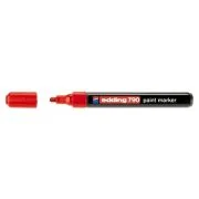 Marker permanent Edding 790, cu vopsea, corp plastic, varf rotund, 2-3 mm, rosu
