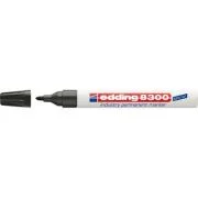 Marker permanent Edding 8300 Industrial, corp metalic, varf rotund, 1. 5-3 mm, negru