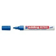 Marker permanent Edding 8750, cu vopsea, corp aluminiu, varf rotund, 2-4 mm, albastru