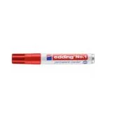 Marker permanent Edding No. 1, corp aluminiu, varf retezat, 1-5 mm, negru