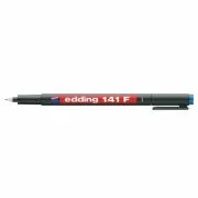 Marker permanent Edding OHP 141F, corp plastic, varf rotund, 0. 6 mm, albastru