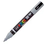 Marker UNI PC-5BR, varf pensula, 1-4 mm, gri, Posca (M1615)