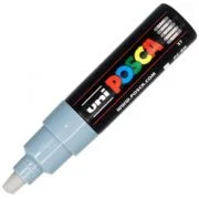 Marker UNI PC-8K 8. 0 mm, varf tesit, gri, Posca