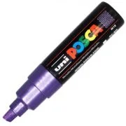 Marker UNI PC-8K 8. 0 mm, varf tesit, violet metalizat, Posca