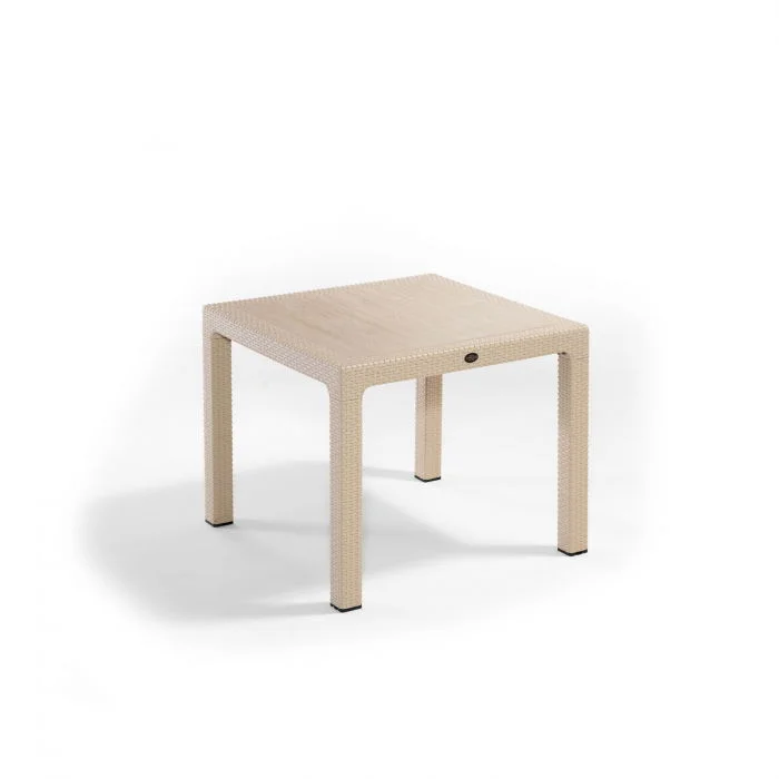 Masa de gradina CLASSI, model ratan, cappucino, 90x90 cm