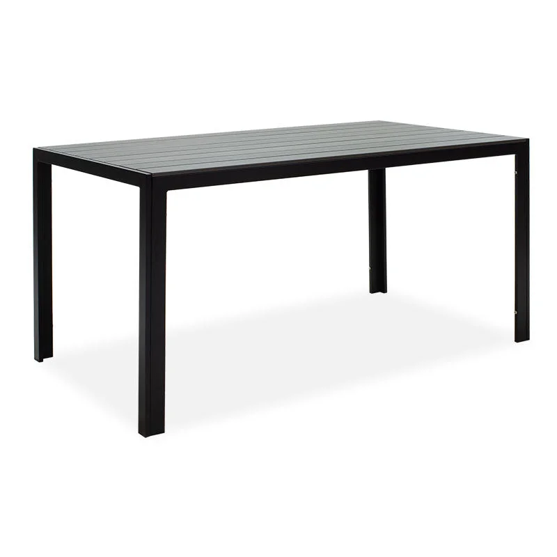 Masa de Gradina Nares Negru - Gri Inchis 140x80x72.5 cm