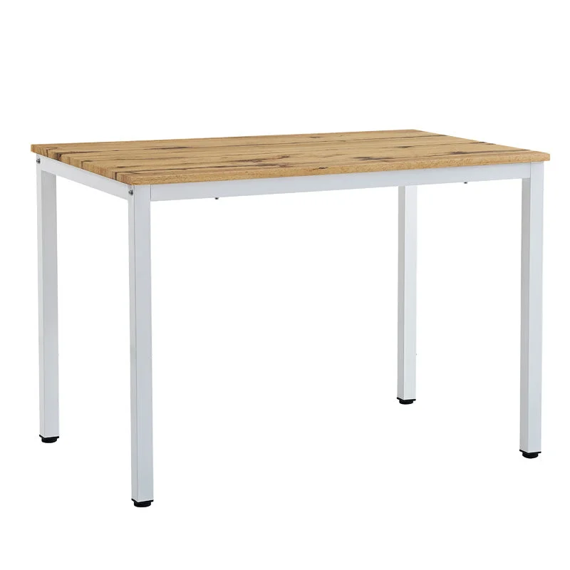 Masa dining Witte, MDF, Sonoma cu picioare albe, 110x70x76 cm