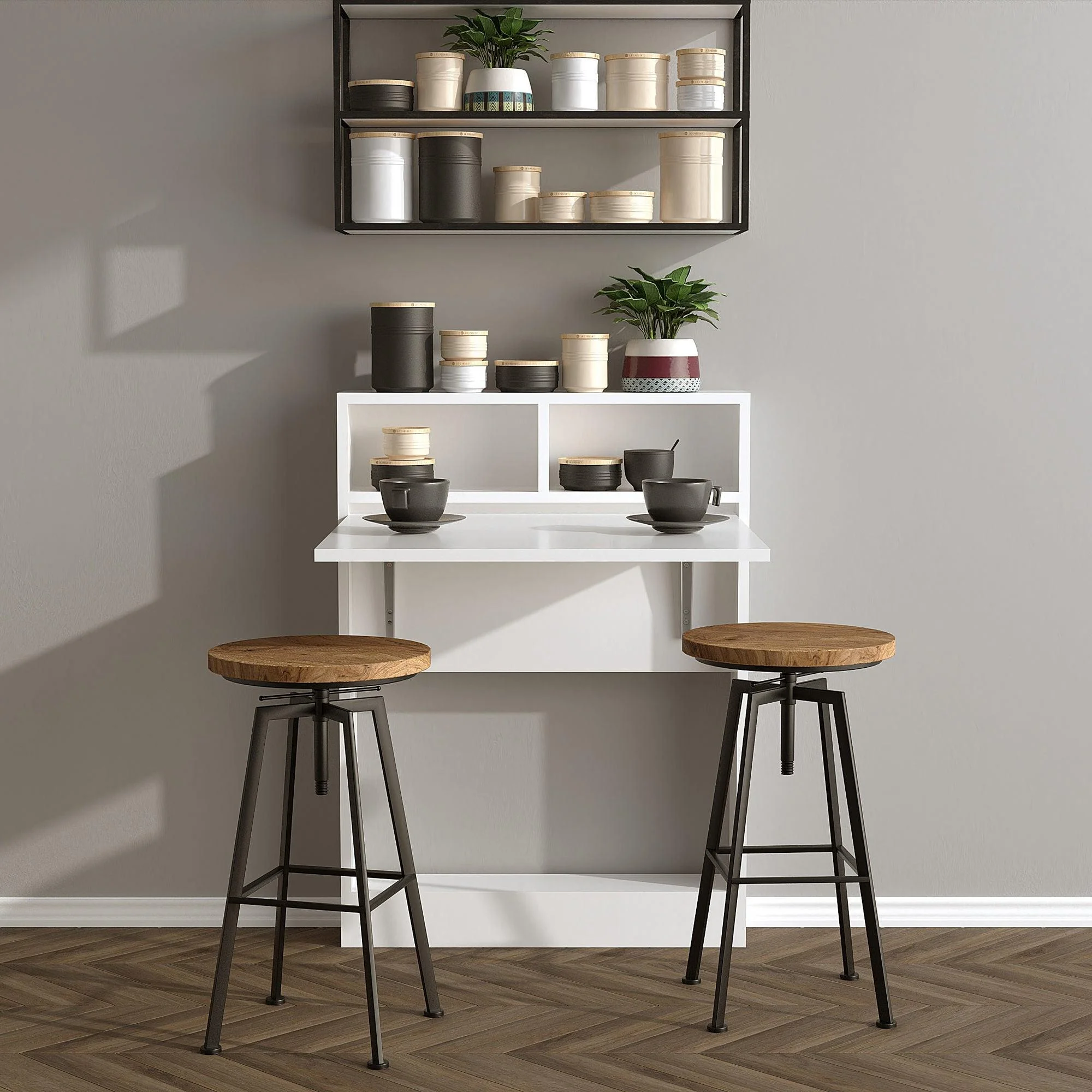 Masa pliabila bucatarie Orhan, Alb, 70 x 96 x 15 cm