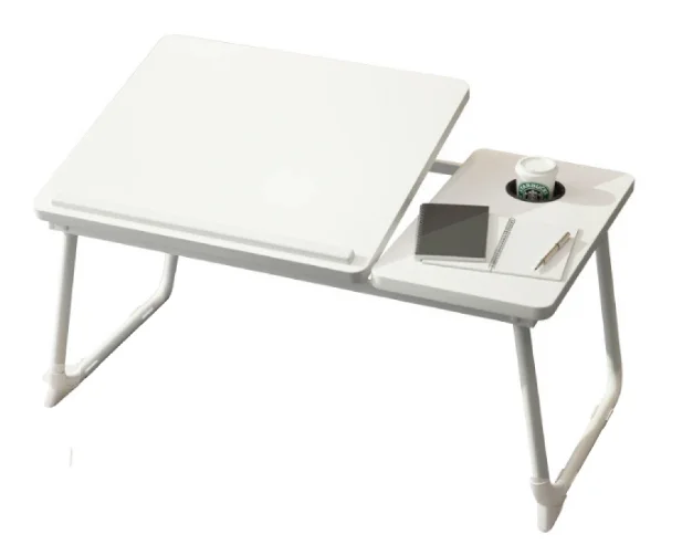 Masa pliabila pentru laptop cu suport pentru pahar reglabila pe inaltime 5 pozitii ALBA