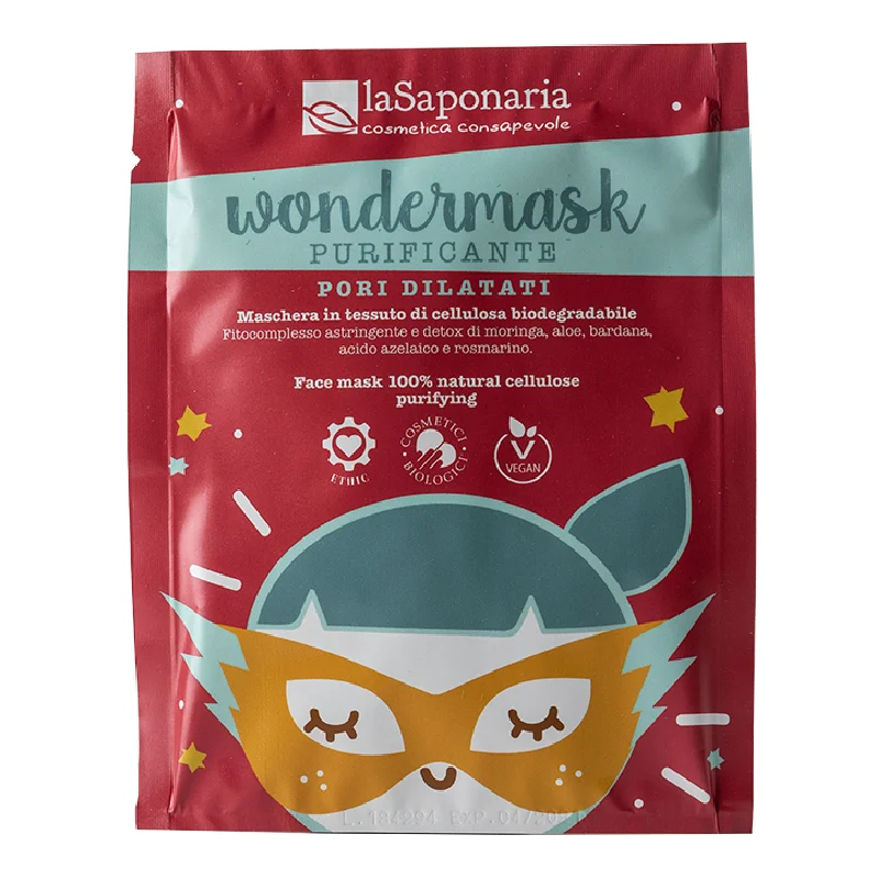 Masca fata din celuloza naturala purificatoare, 10ml, La Saponaria