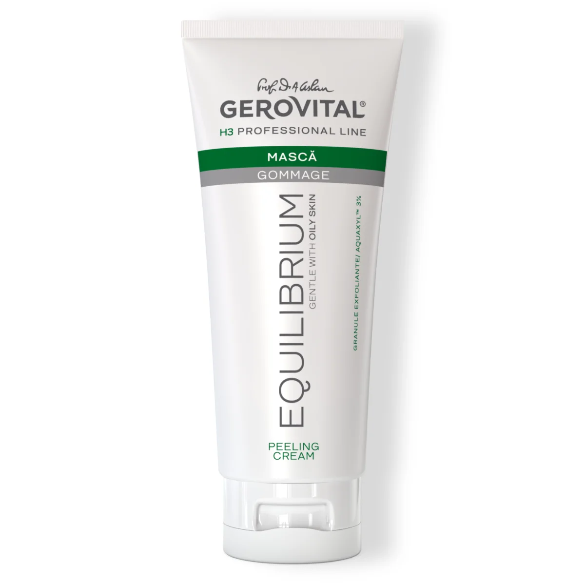 Mască Gommage Exfoliantă Pentru Ten Gras și Normal Cu Smburi De Caisă, Gerovital H3 Equilibrium, 200 Ml