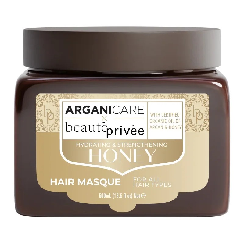 Masca hidratanta si fortifianta pentru par, Honey, Beaute privee, 500 ml, Arganicare