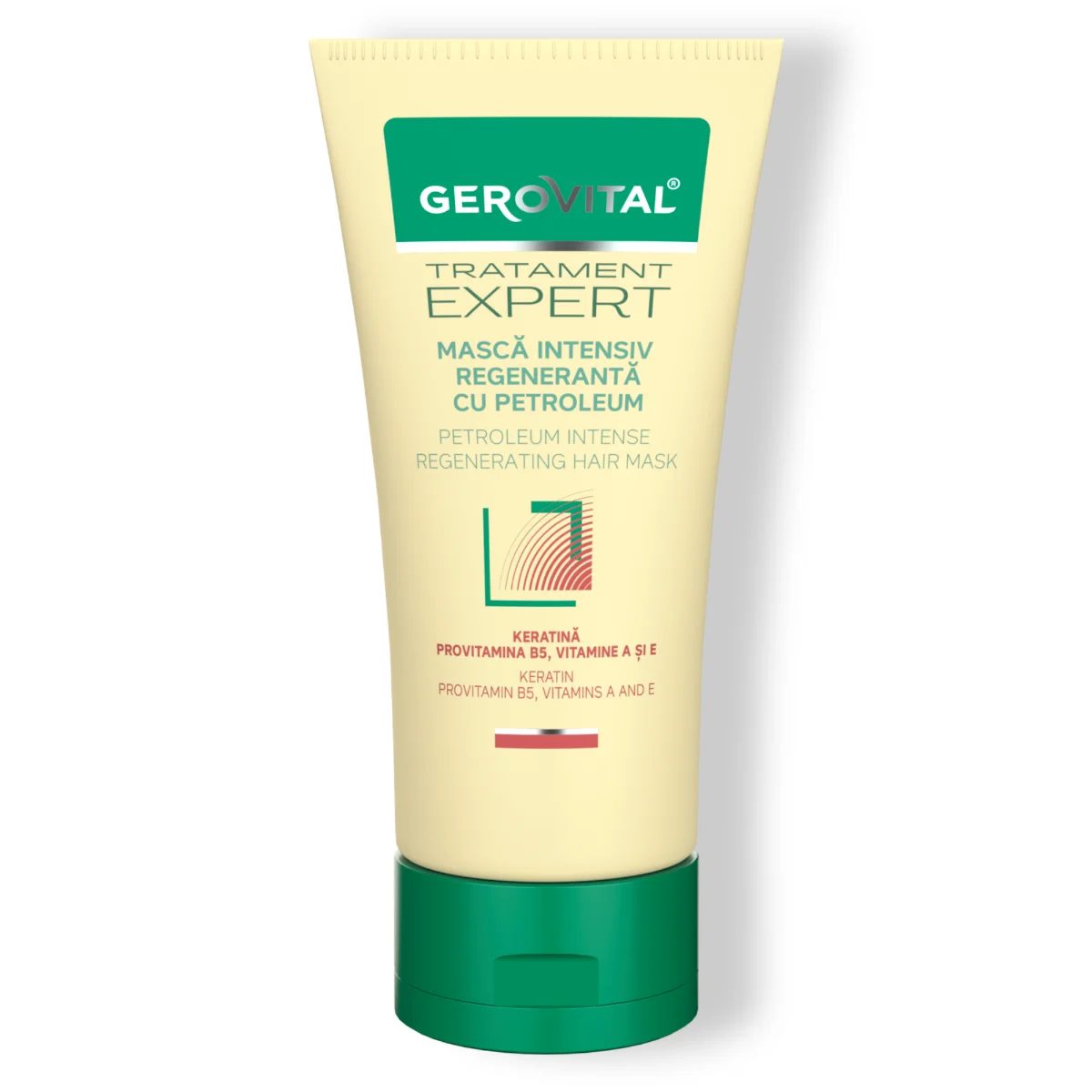 Mască Intensiv Regenerantă Cu Petroleum Pentru Păr Degradat, Gerovital Tratament Expert, 150 Ml
