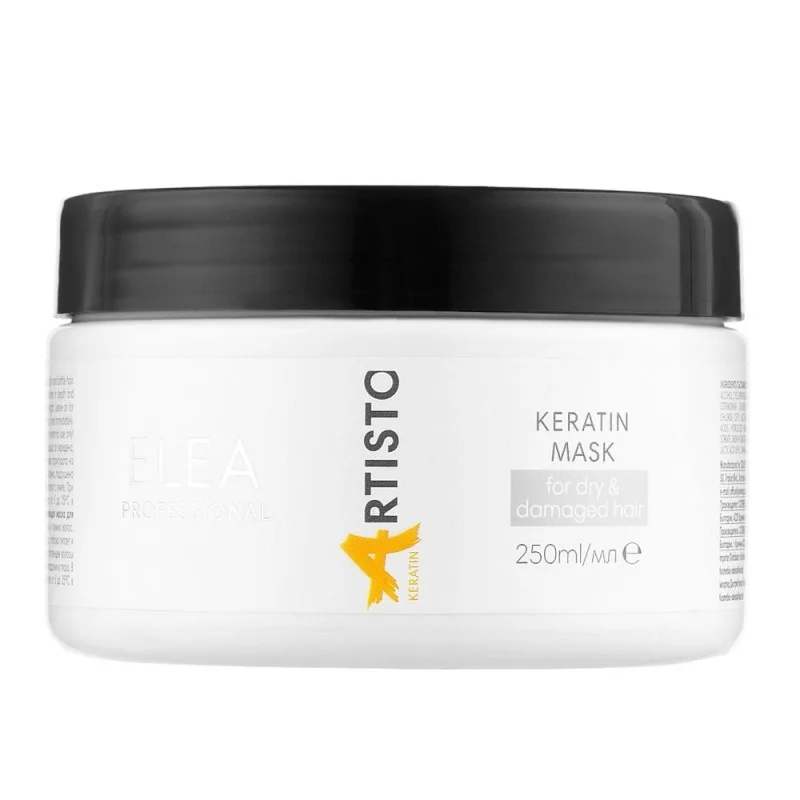 Masca restaurare cu keratina pentru par deteriorat Keratin Elea Professional Artisto, 250 ml