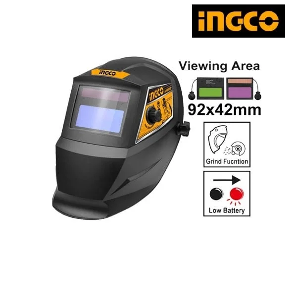 Masca Sudura Automata cu Reglaj 92x42mm, 2 senzori arc, DIN4, protectie uv/ir DN16 Ingco AHM008