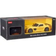 Masina cu telecomanda Mercedes-Benz SLS AMG galben, scara 1: 18, Rastar