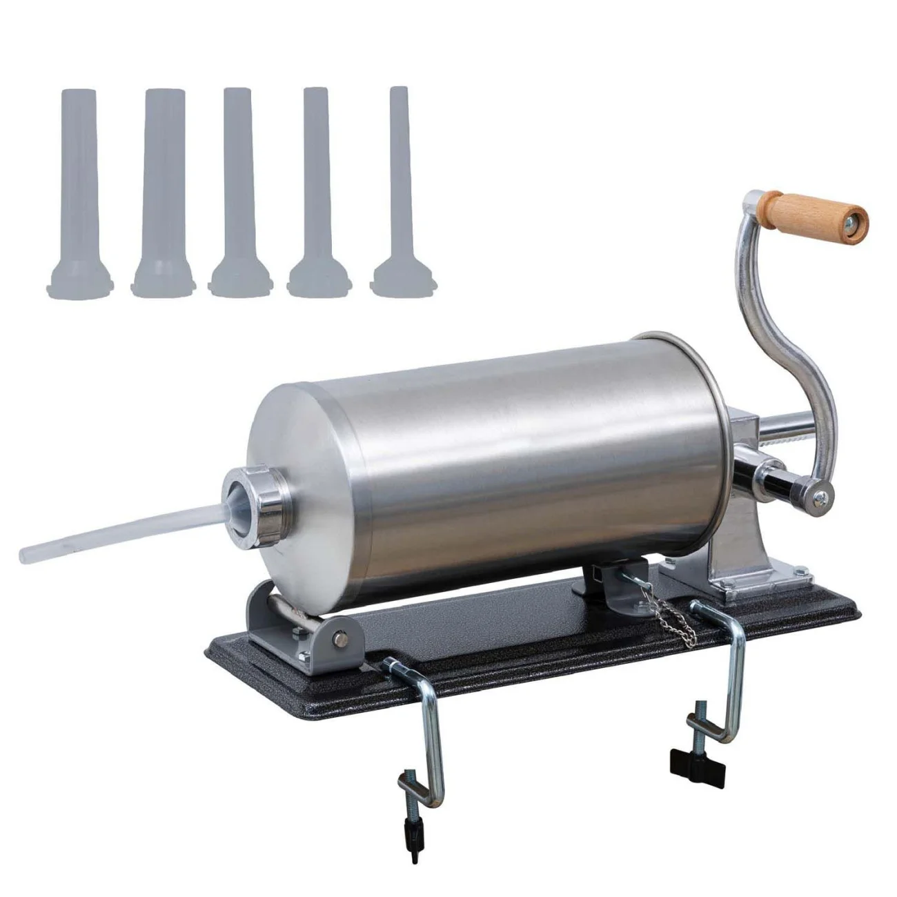 Masina de Umplut Carnati, Inox, 5 Kg, Orizontal, 4 Palnii Incluse