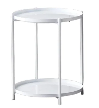 Masuta rotunda pentru cafea din metal 2 nivele 42 x 52 cm ALBA