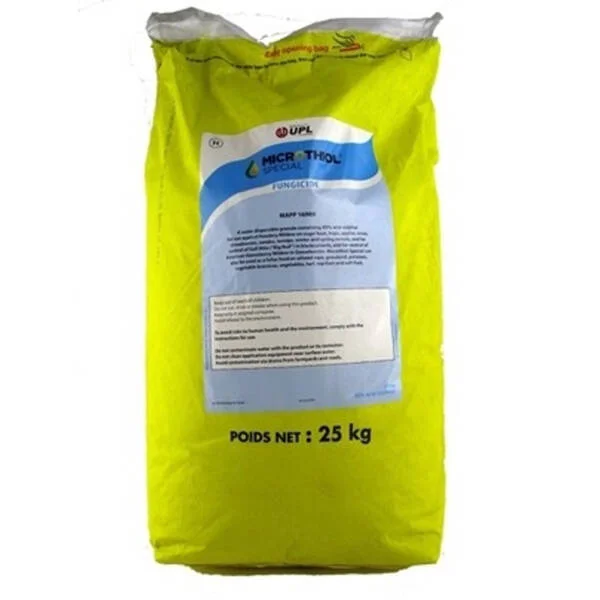 Microthiol Special 25 kg fungicid de contact pe baza de Sulf, UPL, fainare (castraveti, mar, cereale paioase, piersic, coacaz, silvicultura, vita de vie)
