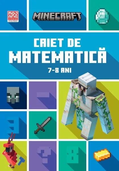 Minecraft - Caiet de matematică 7-8 ani - Paperback - Brad Thompson, Dan Lipscombe - Didactica Publishing House