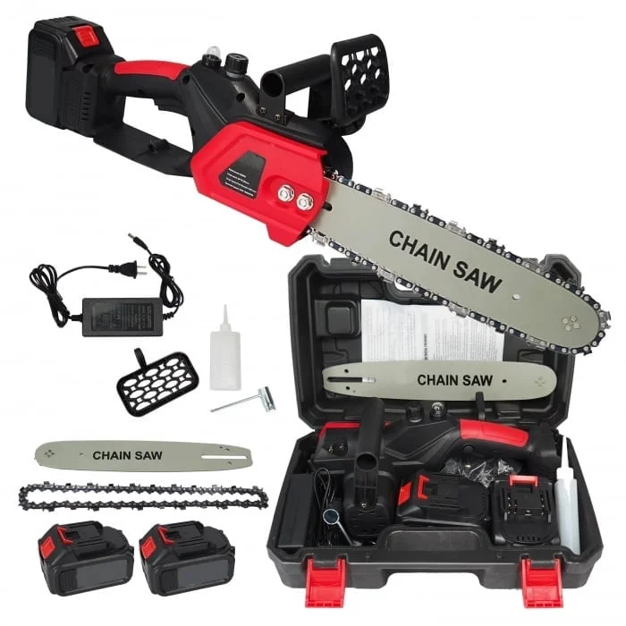 Mini Drujba Electrica 300mm, cu 2 acumulatori 48V, Lama 12", Trusa Transport, Craft-TEC MX1016