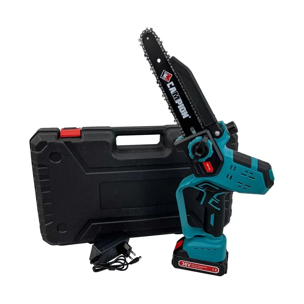 Mini drujba electrica cu acumulator 150mm, 8", ungere automata, 1800w, 36 V / 8AH CAMPION CMP1432