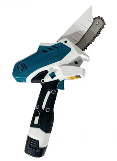 Mini Fierastrau cu lant si lama 4'' Craft tec 2 acumulatori 48w ALBASTRU MX678