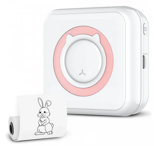 Mini imprimanta termica portabila pentru telefon 1 rola inclusa