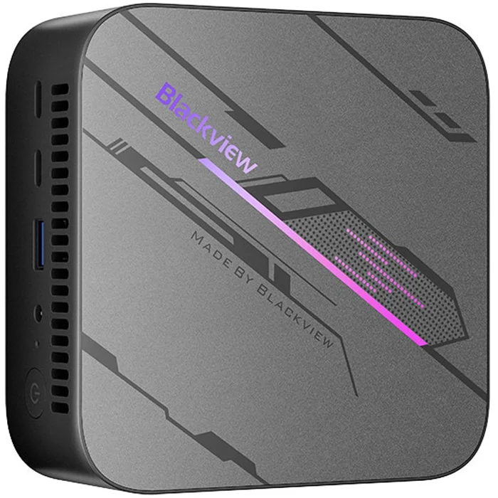 Mini PC Blackview MP100 Pro, Intel i5 12450HK, 16GB RAM   1TB, Windows 11 Pro, WiFi, HDMI   DP1.4, Bluetooth 5.2, 6x USB-A 3.1, 2xUSB-C, RGB Light