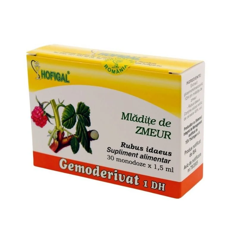 Mladite de Zmeur Gemoderivat, 30 monodoze, Hofigal