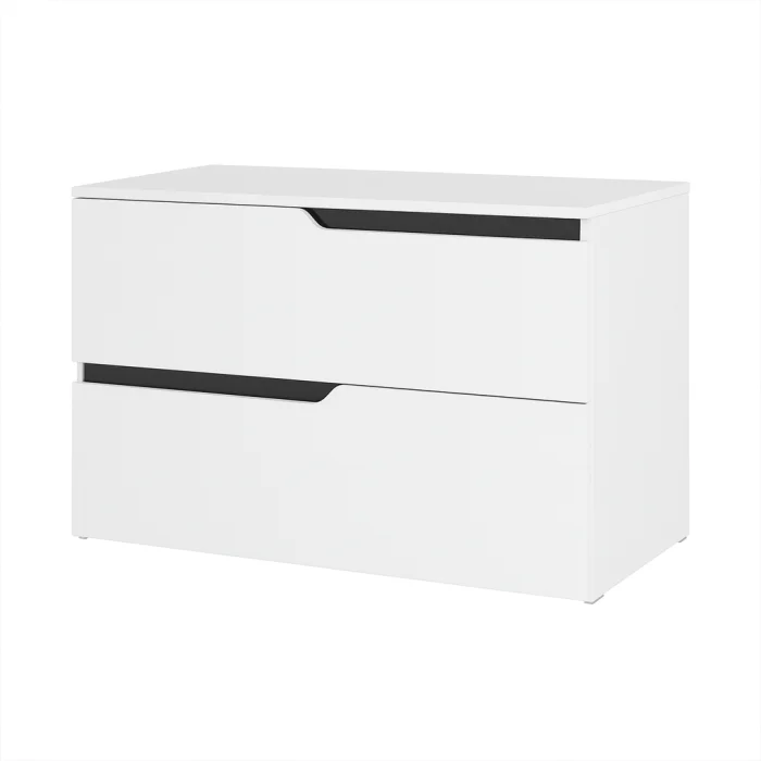 Mobilier cu blat pentru lavoar 80 cm, alb mat,  Fluminia Bari 80