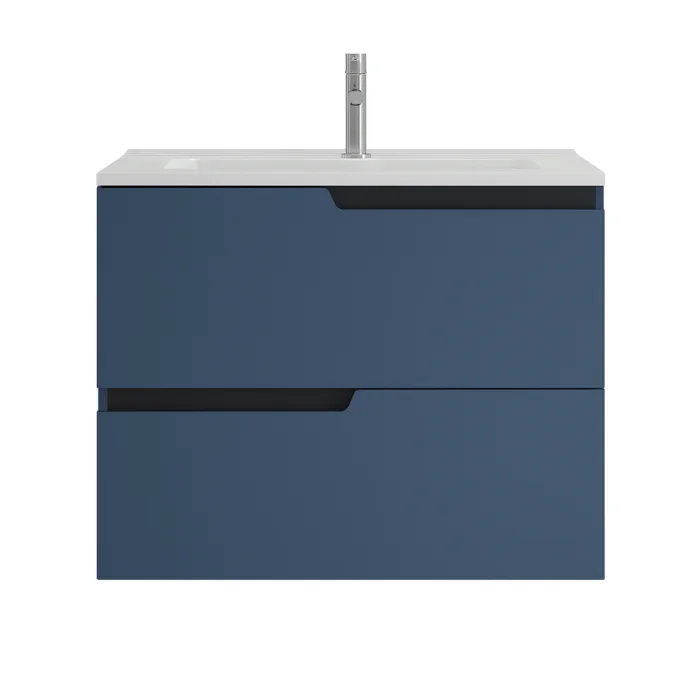 Mobilier pentru lavoar incastrat 60 cm, albastru,  Fluminia Bari