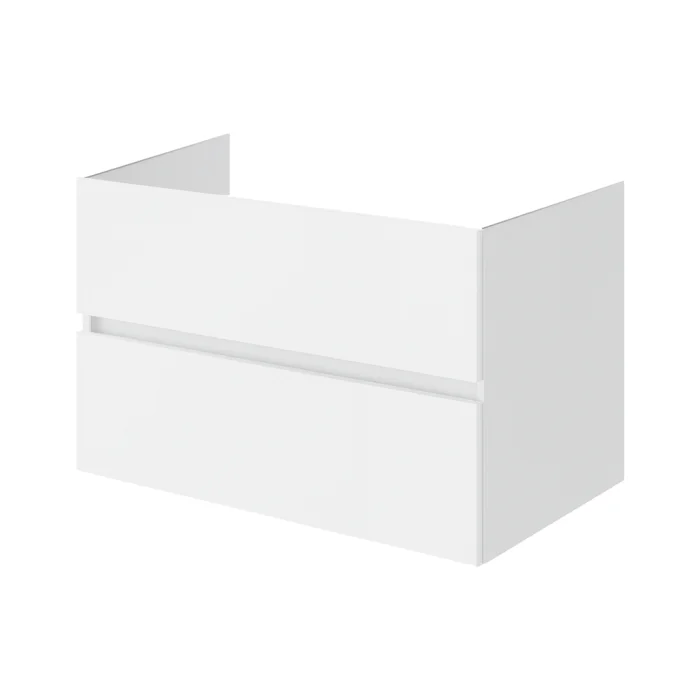 Mobilier pentru lavoar pe blat 80 cm, alb lucios, Fluminia Genova