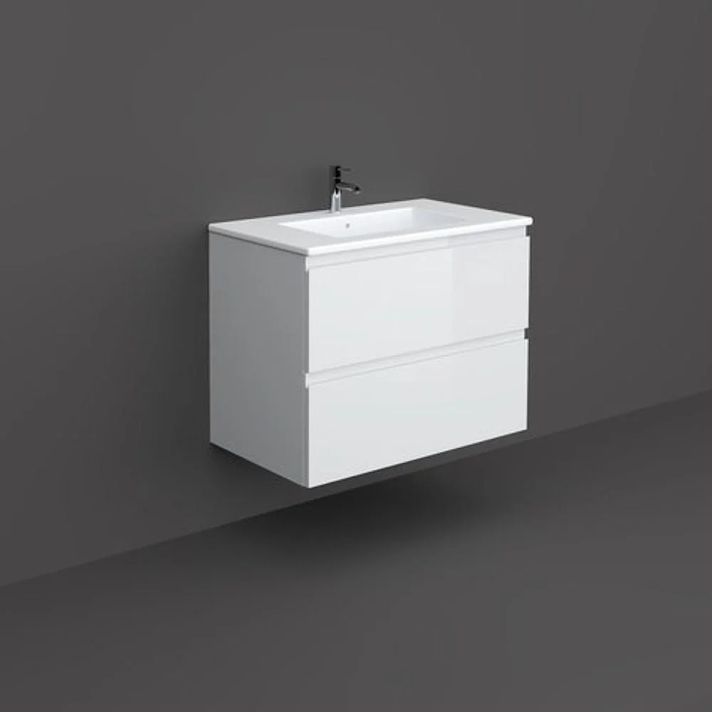 Mobilier suspendat incastrabil pentru lavoar, Joy, 80 cm alb, Rak